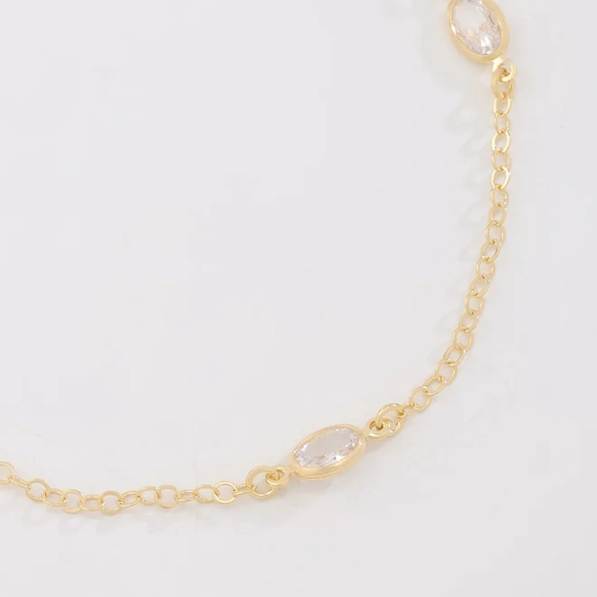 Pulseira Delicada com Pedras - imagem 2